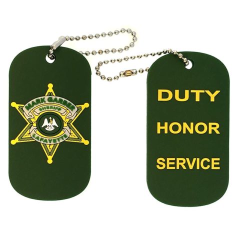 2 Personalized Luggage Tags Custom Embossed - Chain & Silencer - Military  ID Dog