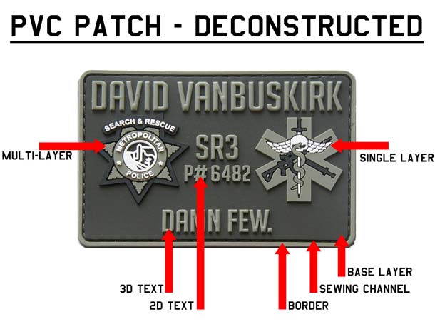 Custom PVC Patches DIY 2D 3D Solid Rubber Badges For Military